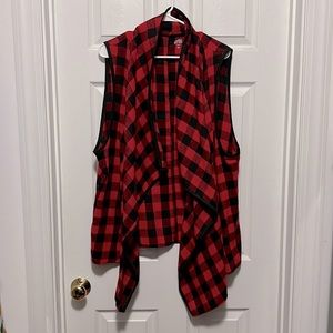 Buffalo plaid vest